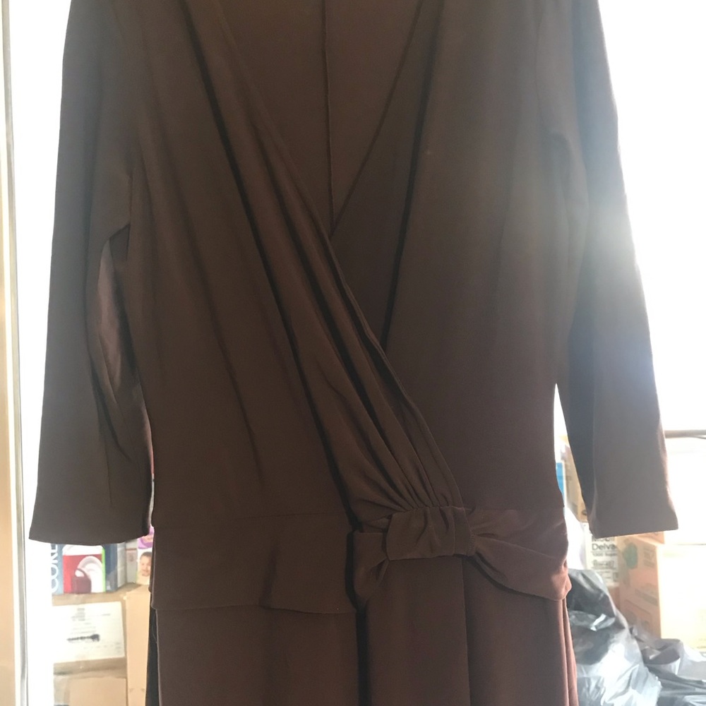 Jones NY Brown satiny dress